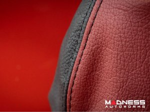 FIAT 500 Gear Shift Boot - Maroon and Black Leather